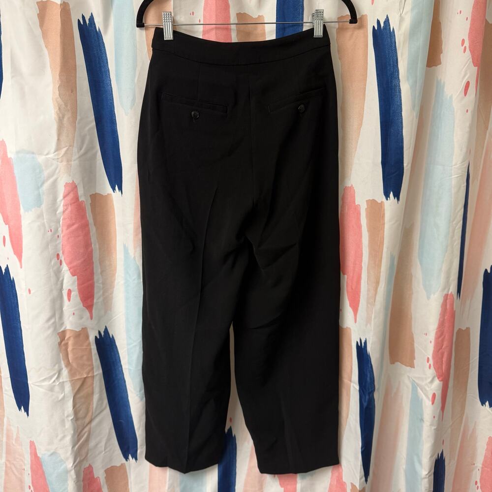 Madewell Black The Petite Rosedale High-Rise Straight Pant in Crepe Size 00P - Picture 10 of 15